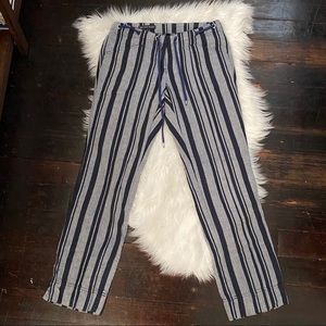 346 brooks brothers blue striped linen pants sz 4